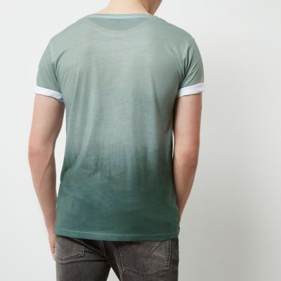Mint green New York fade T-shirt